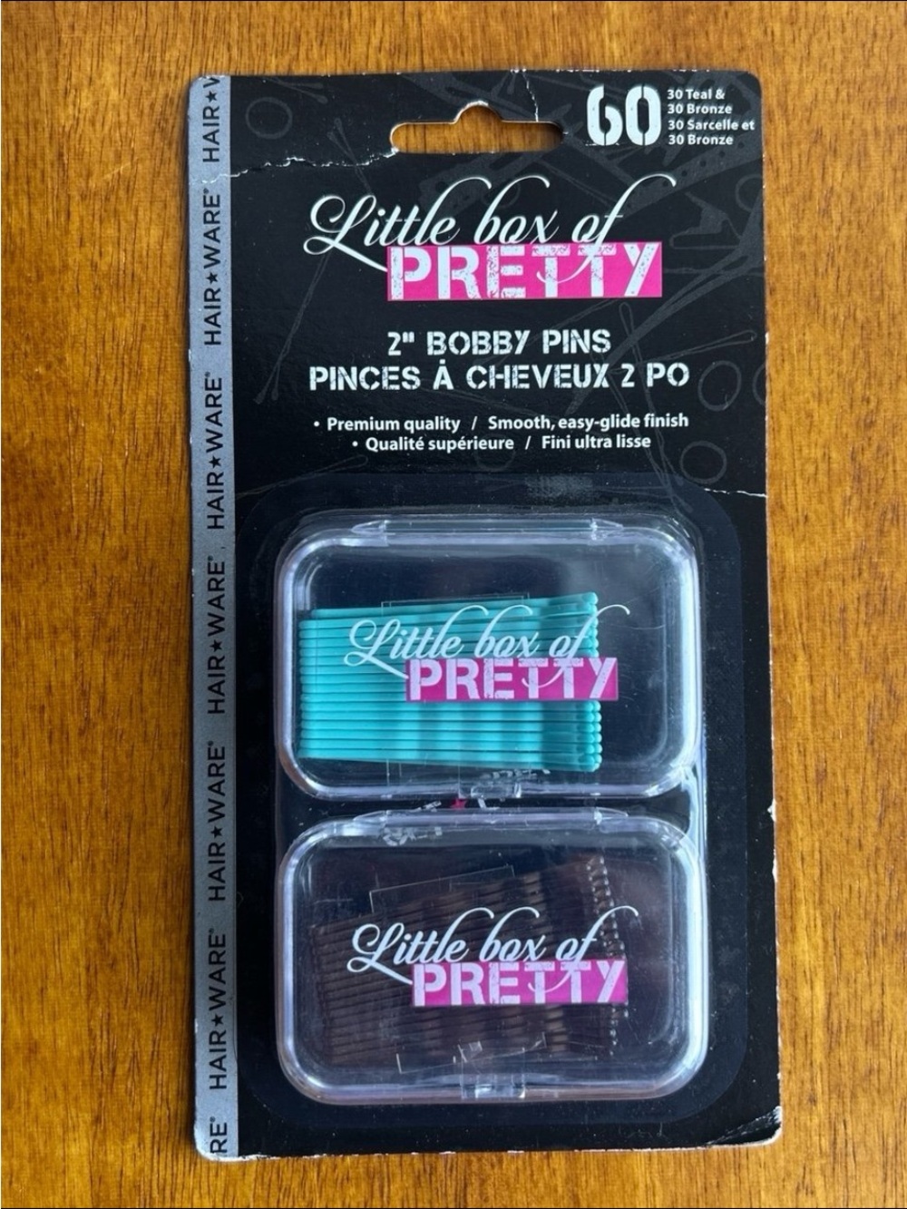 New Little box of Pretty 2-inch bobby pins
